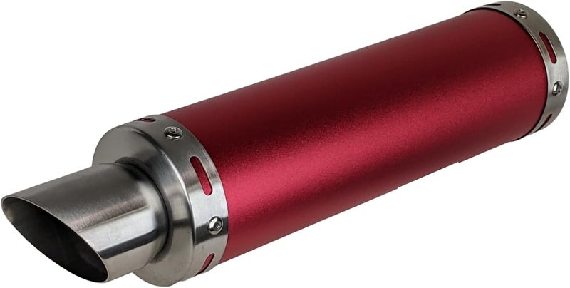 RedCap Replacement Exhaust System Muffler for GY6 50cc Scooter Moped TaoTao Jonway Kymco 139QMB (Red) - Image 2